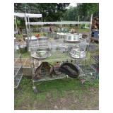 ROLLING METAL SHELVING UNIT 48 x 24 x 63