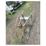 HANDMADE YARD ART CART 71" LONG