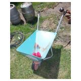 VINTAGE LAWN SPREADER, HUMMINGBIRD FEEDER