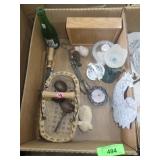 SPLINT BASKET, VINTAGE DOOR KNOBS, HAND MIXER, >>>