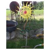 HANDMADE METAL YARD ART FLOWER