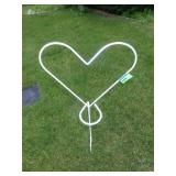 WROUGHT IRON PLANTER HOLDER YARD STAKE  35"