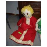 LARGE HANDMADE?  DOLL IN SANTA SUIT  41"
