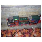WOODEN 3 SECTION CHRISTMAS TRAIN  40" LONG
