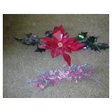 POINSETTIA SWAG (44"), DRIED FLOWER SWAG (30")