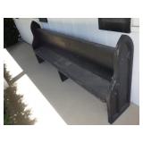 VINTAGE PAINTED CHURCH PEW 98"   **BRING HELP**