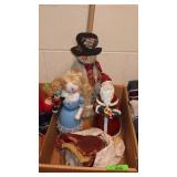 NUTCRACKER, TIN LIGHTED SANTA, SNOWMAN BROOM,>>>