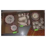 SERVICE FOR 8 SNOWMAN CHRISTMAS STONEWARE>>>