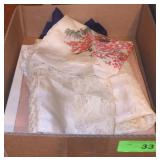 ASST VTG SILK SOUVENIR HANKIES, EMPTY HANKIE>>>