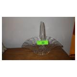 VTG GLASS BASKET 12" LONG