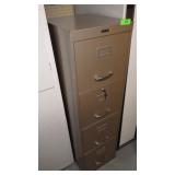 MODERN STEELCRAFT 4-DRAWER FILE CABINET W/ KEY>>