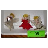 VINTAGE NETTING & FELT CHRISTMAS ANGELS