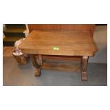 VINTAGE OAK LIBRARY TABLE 42 x 26 x 28