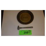 VTG BURLINGTON WISCONSIN BRASS TRAY & MINI>>>