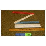 VTG FOLDING RULER, ALBANY PRESS RULER, & METAL>>