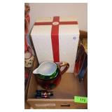 ASST CHRISTMAS CERAMIC COOKIE JAR, SERVING TRAY,>>