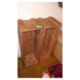 2 US NAVY? WOODEN CRATES 11.5" X 12" X 34"