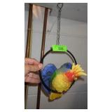 HANGING RESIN PARROT DECOR