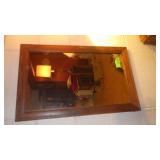 OAK FRAMED MIRROR 17.5" X 27.5"