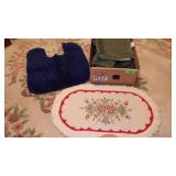 ASST BATH RUGS, NEEDLEPOINT? RUG