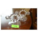 VTG IMPERIAL GLASS CANDLE WICK DOUBLE>>>