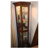 LIGHTED CURIO CABINET  24 x 11 x 72