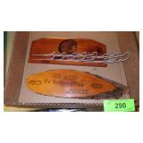 VTG WOODEN GOD BLESS OUR MORTGAGED HOME SIGN &>>>
