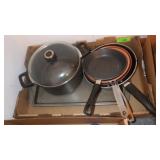 ANALON POT, ASST. PANS, 2 WILTON COOKIE SHEETS