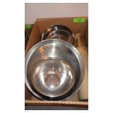 STAINLESS STEEL MIXING BOWLS & SOME KIND OF MASHER