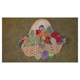 FRUIT BASKET HOOKED RUG 31" X 29"