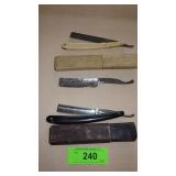 2 VTG STRAIGHT RAZORS - WASHINGTON CUTLERY, &>>>