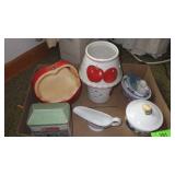 CERAMIC DUCK TRINKET DISH, CANDLE WARMER, APPLE>>>