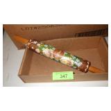 VINTAGE HAND PAINTED "MOTHER" WOODEN ROLLING PIN