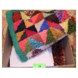VTG SHAGADELLIC RUG 29" X 31" & ASST RUGS