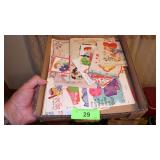 ASST VTG VALENTINE CARDS UNUSED, ONE W/ >>>>