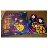 INDOOR/OUTDOOR LIGHTED NATIVITY (TURNS ON)
