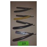 4 VTG STRAIGHT RAZORS - WORCESTER, MELCHIOR BROS,>