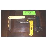 3 FROST CUTLERY POCKET KNIVES