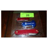 3 POCKET KNIVES (1 CAMPING, 1 MULTI - TOOL)