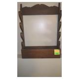 VINTAGE MAHOGANY 4 GUN GUN RACK W/ PLANTER BOX>>