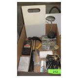 HAMMER, SCREWS, STUD FINDER, SANDING BLOCK, ETC