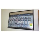 POSTER IN FRAME THRE BLACK N BLUES BROTHERS >>>>>>