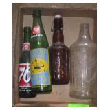 ASST VTG BOTTLES, 7-UP NOTRE DAME, ICE COLD 76,>>