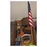 WOODEN BLACKHAWK PLAQUE, SPARTUS DIGITAL CLOCK>>>