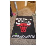 1998 CHICAGO BULLS NBA CHAMPIONS NYLON FLAG 29x42