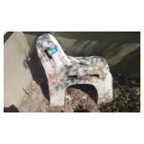 2 VINTAGE CEMENT BENCH ENDS  *BRING HELP*