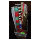 ASST VTG GIFT WRAP & CHRISTMAS BOX