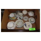 VINTAGE CUPS, SAUCERS (NOT ALL MATCH), MINI TEASET