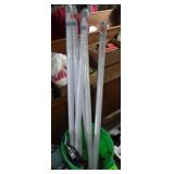 (6) 37 1/4 x 60 VINYL SHADES, CAULK GUN, NAIL >>>>
