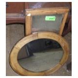 2 FRAMED MIRRORS